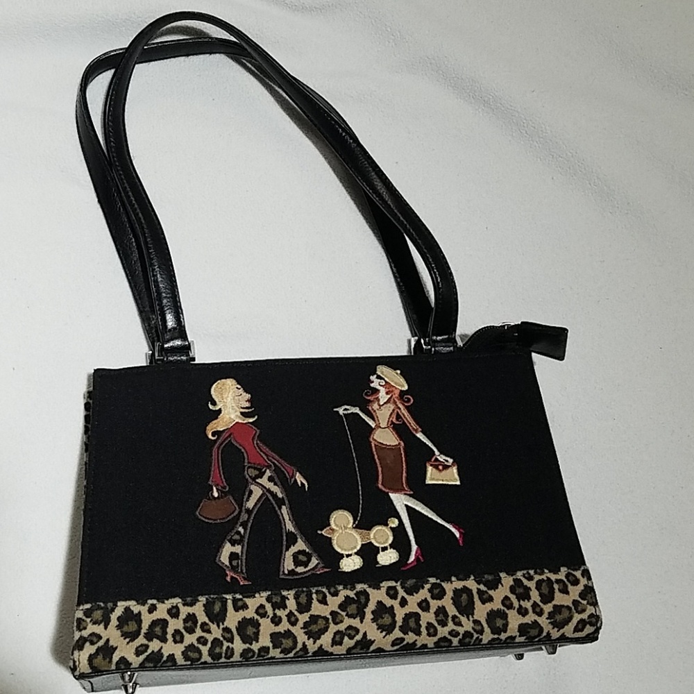 Black and Cheetah Print Purse
